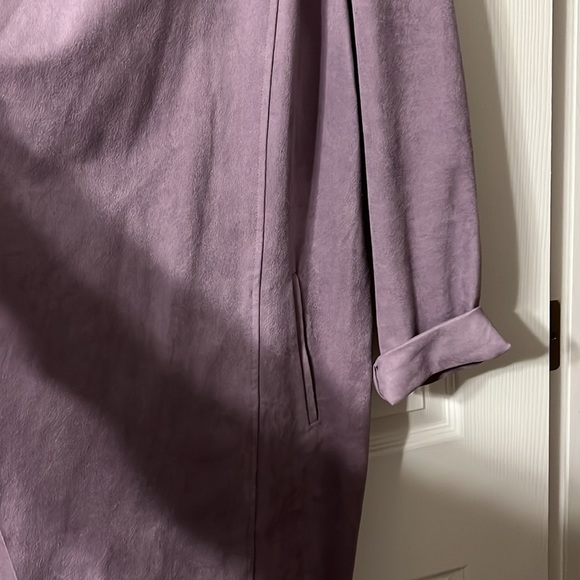 Chico’s suede-cloth long jacket in light purple Size 3 or 16 - Picture 7 of 7